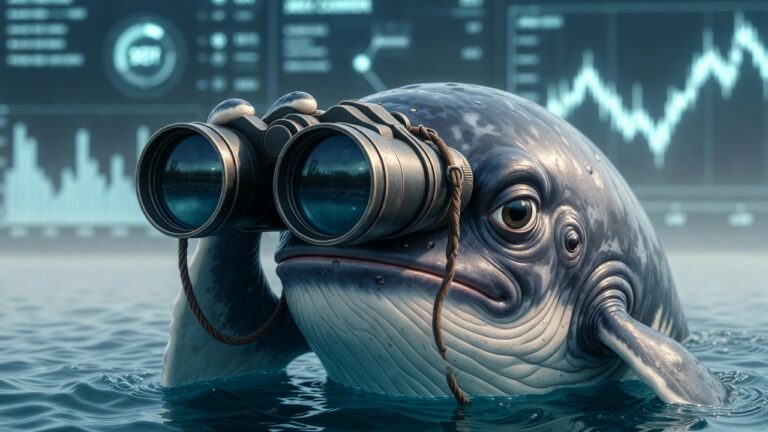 whale with binoculars